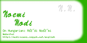 noemi modi business card